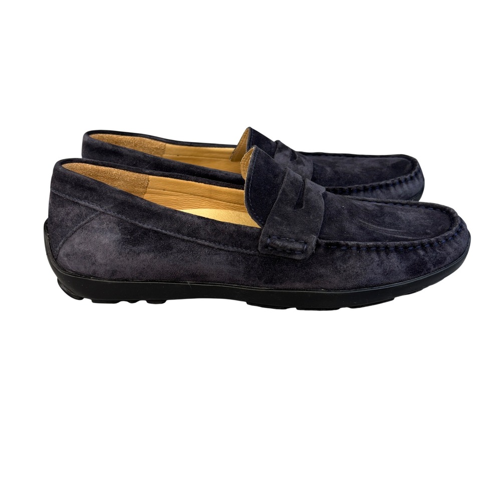 Samuel Hubbard Men's US 10 M Navy Suede Leather Comfort Driving Loafers